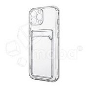 Чехол-накладка для iPhone 11 Pro (с защитой камеры, карманом для карт, прозрачный)