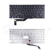 Клавиатура для ноутбука MacBook Pro 15" A1398 (2012-2015, прямой Enter RU) Черный