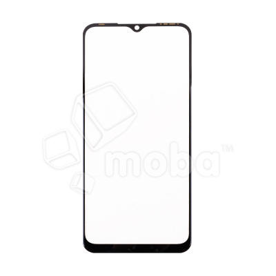 Стекло для переклейки Tecno Spark 8C (KG5n) в сборе с OCA пленкой Черный - OR (Mitsubishi)
